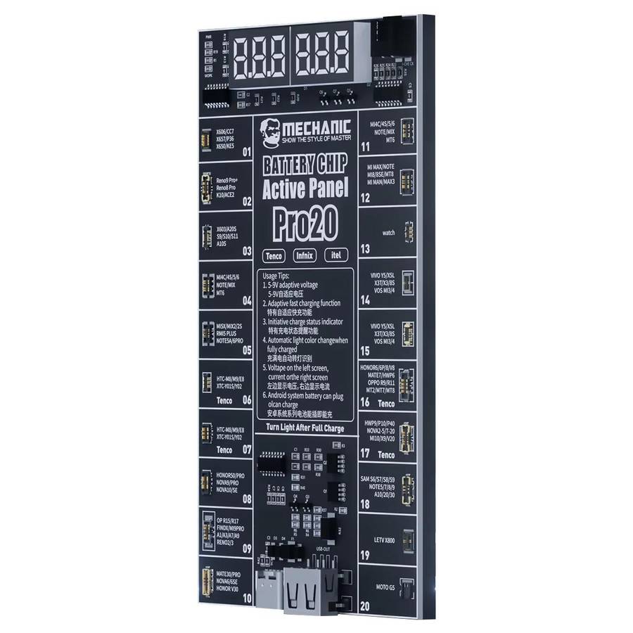 MECHANIC Pro20 Fast Charging Battery Chip Activation Detection Panel for Android