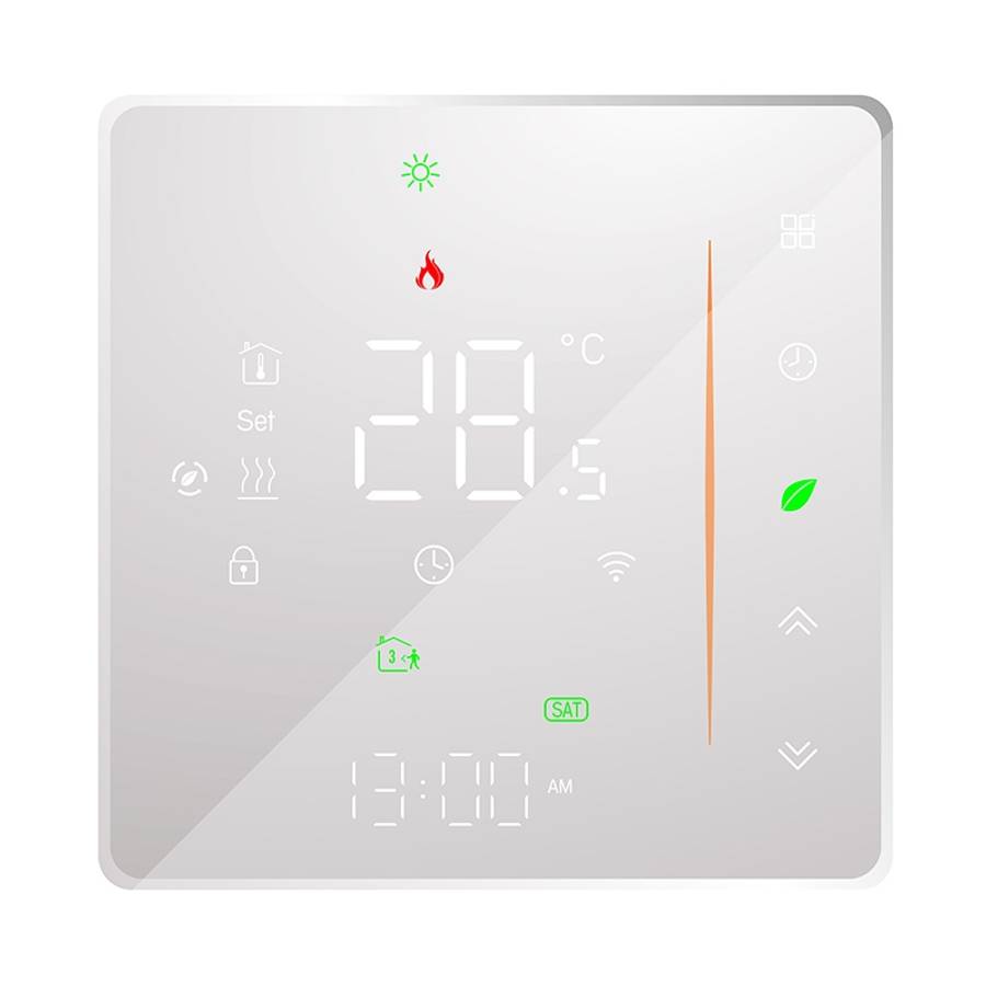 BHT-006GBLW 95-240V AC 16A Smart Home Heating Thermostat for EU Box, Control Electric Heating with O