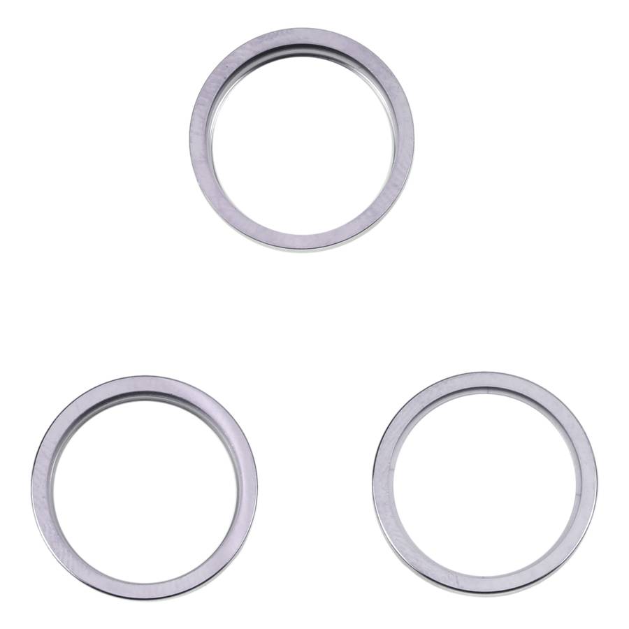 For iPhone 14 Pro Max 3PCS Rear Camera Glass Lens Metal Outside Protector Hoop Ring(Black)