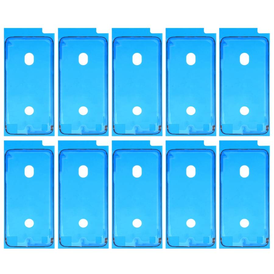 10 PCS LCD Frame Bezel Waterproof Adhesive Stickers for iPhone 8(Black)