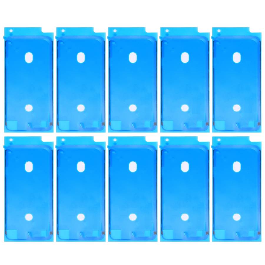 10 PCS LCD Frame Bezel Waterproof Adhesive Stickers for iPhone 8(Black)