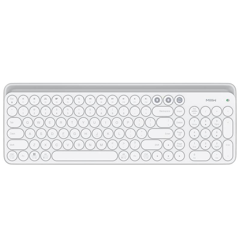 Original Xiaomi Youpin MIIIW 102 Keys Bluetooth + 2.4GHz Wireless Dual Modes Keyboard(White)