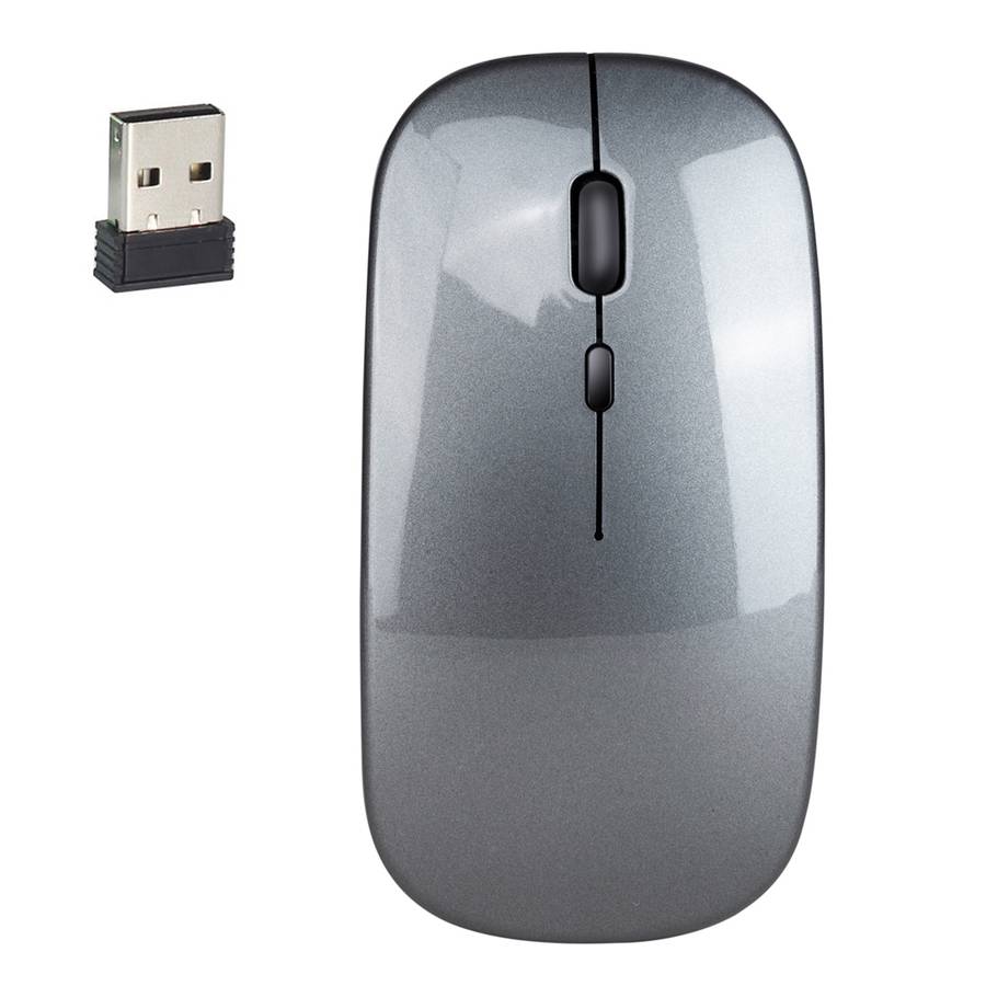 HXSJ M80 2.4GHz Wireless 1600DPI Three-speed Adjustable Optical Mute Mouse (Black)