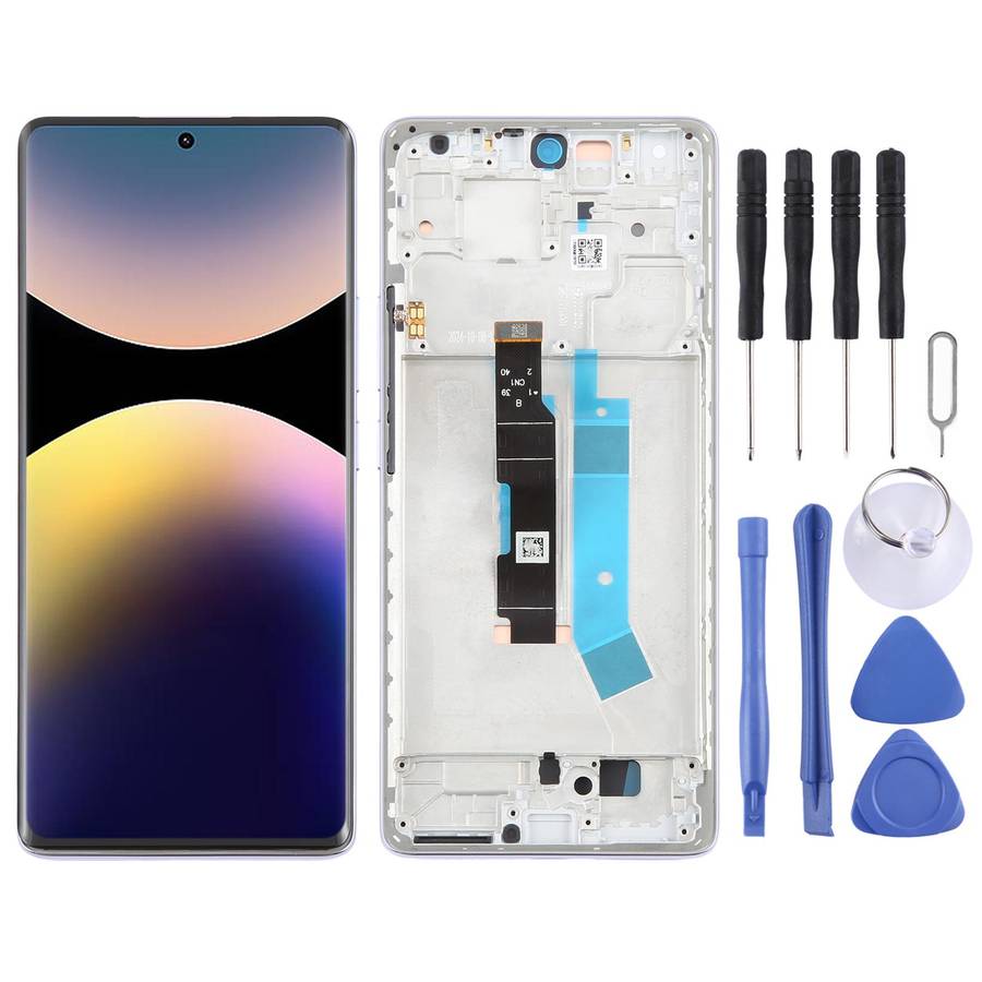 For Xiaomi Redmi Note 14 Pro 4G AMOLED Original LCD Screen Digitizer Full Assembly with Frame (Black