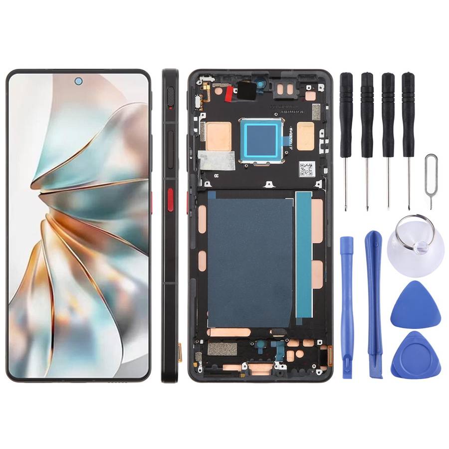 For ZTE nubia Z60S Pro NX725J Original LCD Screen Digitizer Full Assembly with Frame (Black)