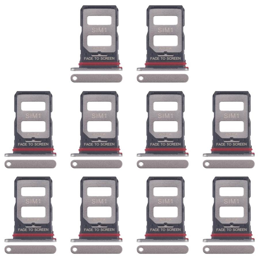 For Xiaomi 14T 5G 10pcs Original SIM Card Tray + SIM Card Tray (Black)