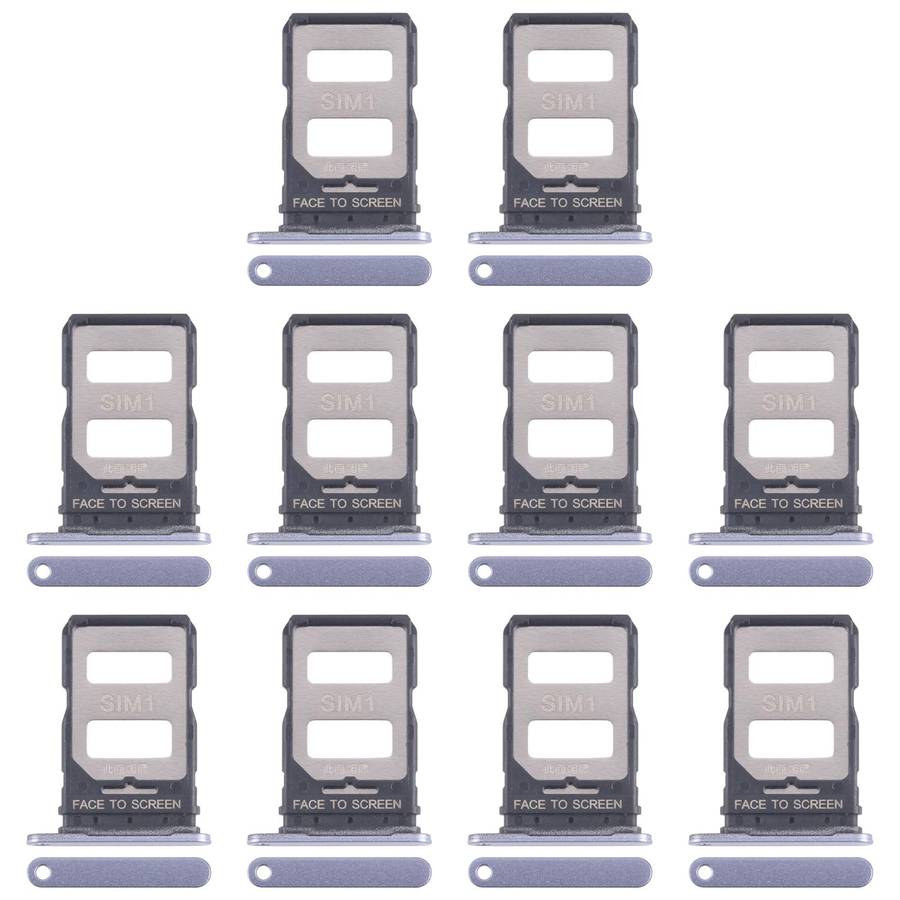 For Xiaomi 14T 5G 10pcs Original SIM Card Tray + SIM Card Tray (Black)