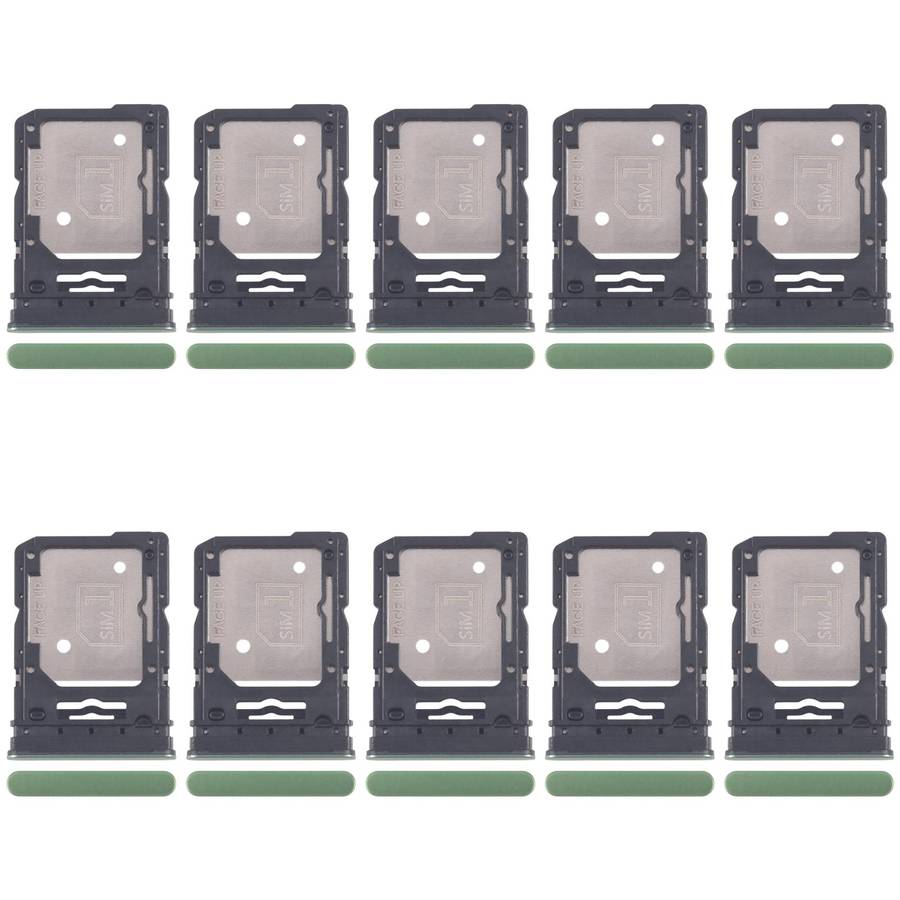 For Motorola Edge 60 10pcs Original SIM Card Tray + SIM Card Tray / Micro SD Card Tray (Green)