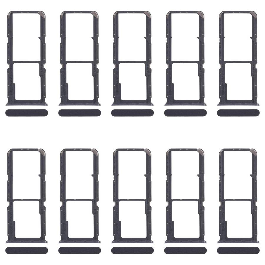 For OPPO A60 4G CPH2631 10pcs Original SIM Card Tray + SIM Card Tray + Micro SD Card Tray (Black)