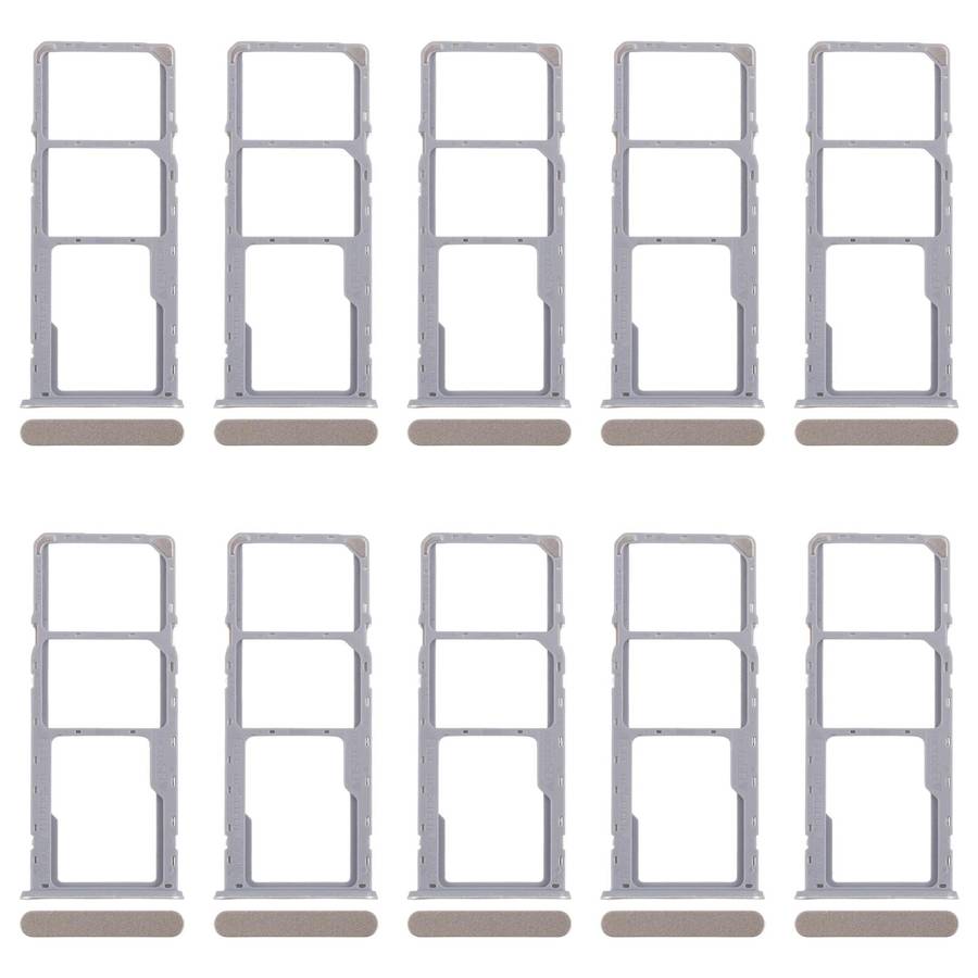 For Realme Note 50 RMX3834 10pcs Original SIM Card Tray + SIM Card Tray + Micro SD Card Tray (Pink)