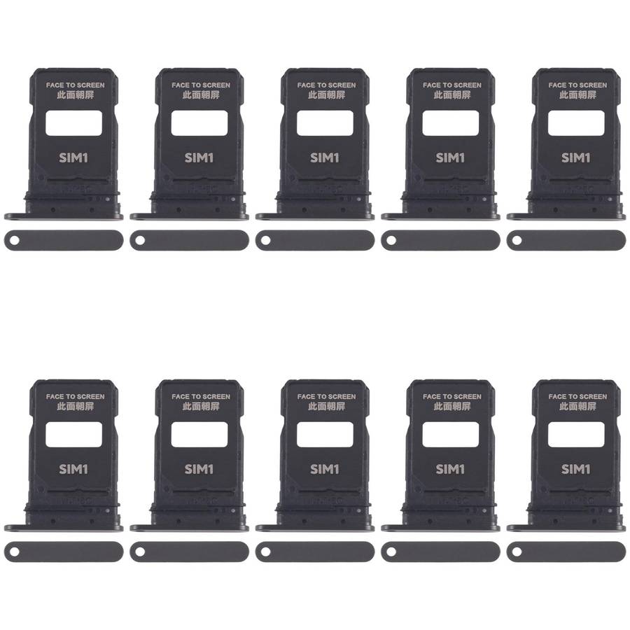 For Xiaomi 15 Pro 10pcs SIM Card Tray + SIM Card Tray (Black)