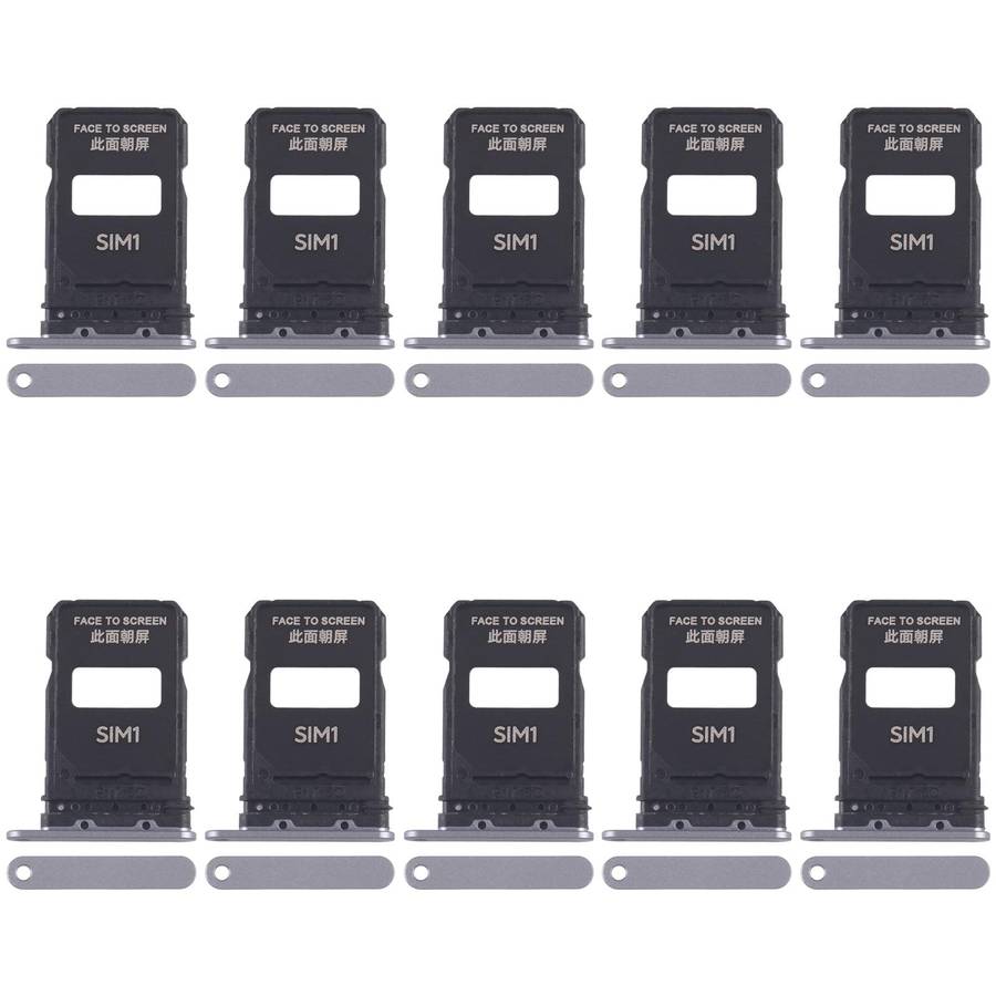For Xiaomi 15 Pro 10pcs SIM Card Tray + SIM Card Tray (Black)