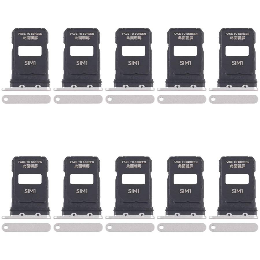 For Xiaomi 15 Pro 10pcs SIM Card Tray + SIM Card Tray (Black)