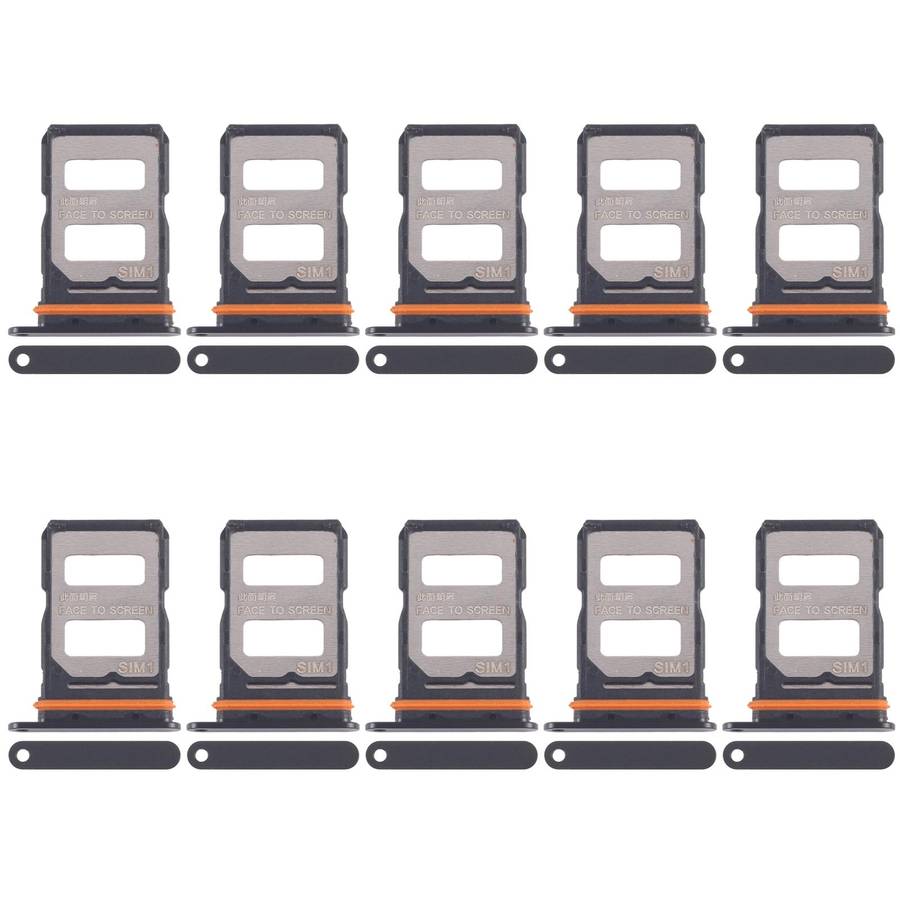For Xiaomi Redmi K70 Ultra 10pcs SIM Card Tray + SIM Card Tray (Black)