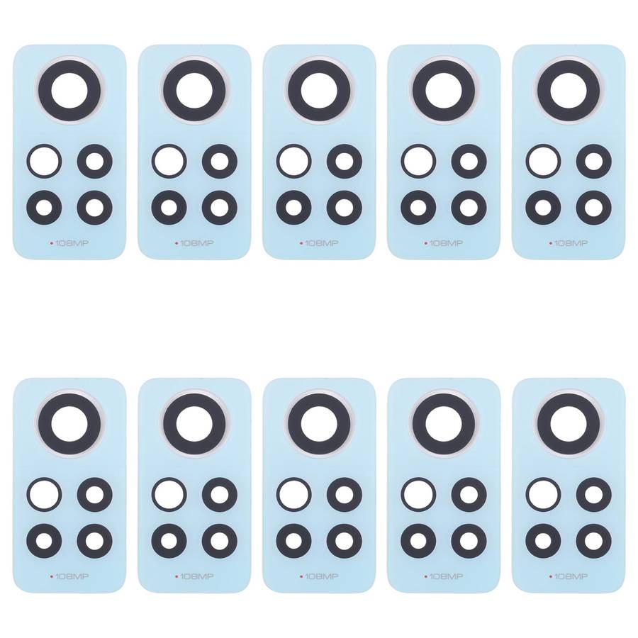 For Xiaomi Redmi Note 12 Pro 4G 10pcs Back Camera Lens (Black)