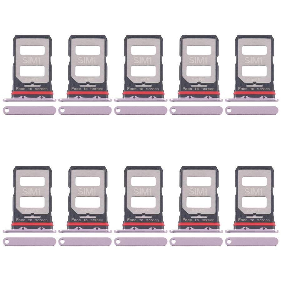 For Xiaomi Redmi K70 10pcs SIM Card Tray + SIM Card Tray (Black)