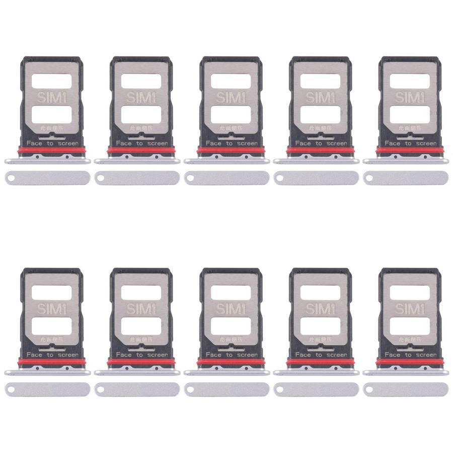 For Xiaomi Redmi K70 10pcs SIM Card Tray + SIM Card Tray (Black)