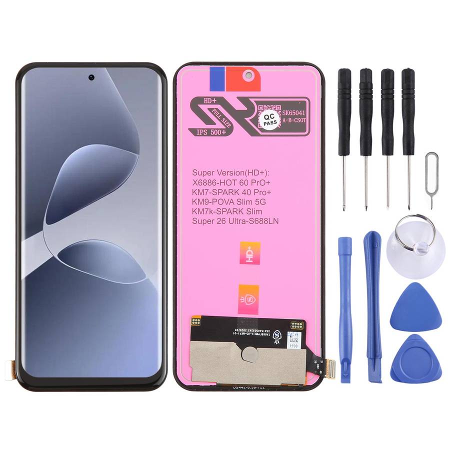For Infinix Hot 60 Pro+ 4G X6886 TFT LCD Screen with Digitizer Full Assembly