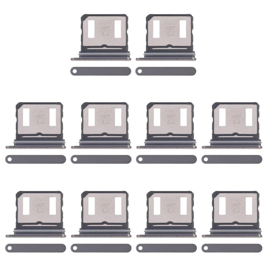 For Honor 500 Pro 10pcs Original SIM Card Tray + SIM Card Tray (Black)
