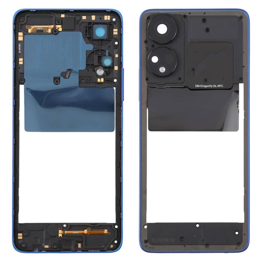 For TCL 50 5G T613P T613K Original Middle Frame Bezel Plate (Black)