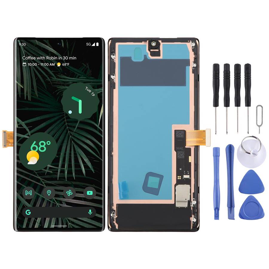 For Google Pixel 6 Pro GLUOG G8VOU GF5KQ OLED LCD Screen Digitizer Full Assembly with Frame, Support