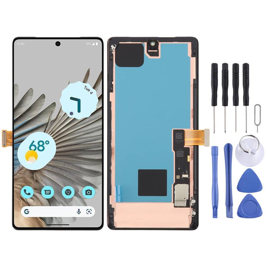 For Google Pixel 7 Pro GP4BC GE2AE GFE4J OLED LCD Screen Digitizer Full Assembly with Frame, Support