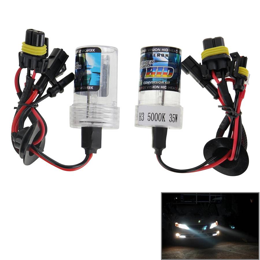 DC12V 35W H3 HID Xenon Light Single Beam Super Vision Waterproof Head Lamp, Color Temperature: 6000K