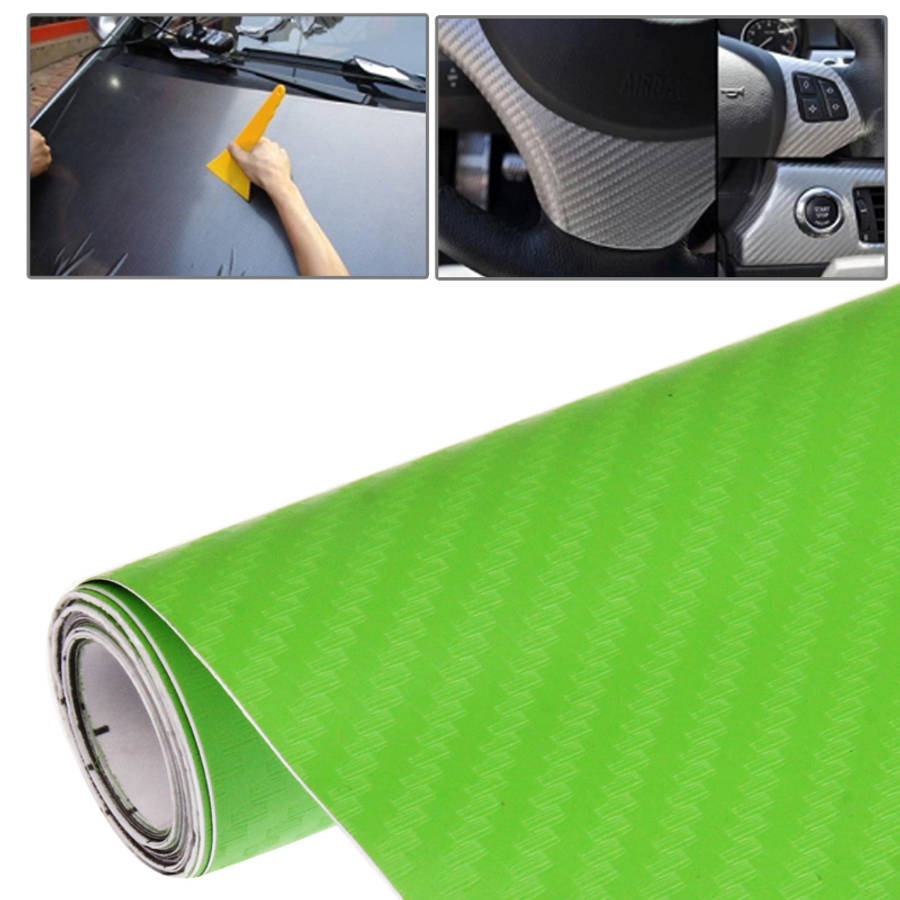 Car Decorative 3D Carbon Fiber PVC Sticker, Size: 127cm x 50cm(Dark Blue)