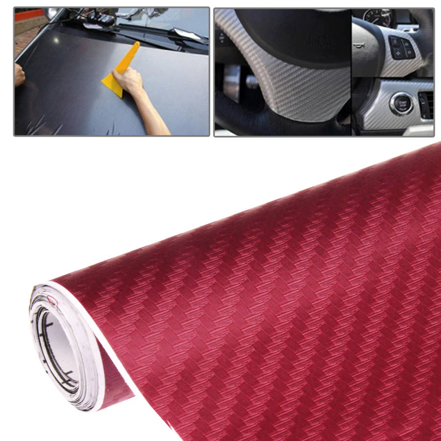 Car Decorative 3D Carbon Fiber PVC Sticker, Size: 127cm x 50cm(Dark Blue)