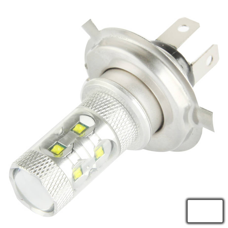 H4 60W White 12 LED Fog Light for Vehicles, DC 12-30V