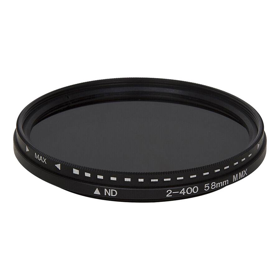 58mm ND Fader Neutral Density Adjustable Variable Filter ND 2 to ND 400 Filter(Black)
