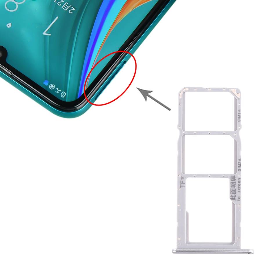 SIM Card Tray + SIM Card Tray + Micro SD Card Tray for Huawei Enjoy 10e / Honor Play 9A (Black)