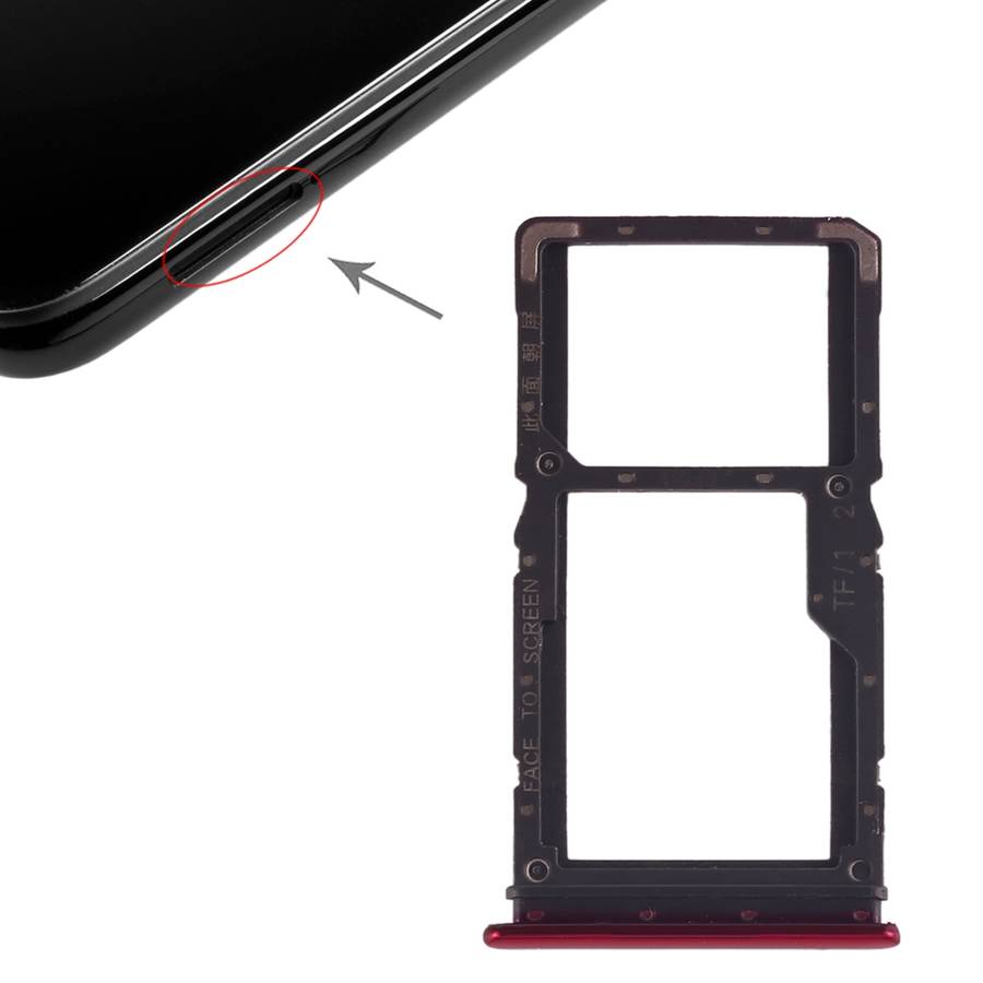 SIM Card Tray + SIM Card Tray / Micro SD Card Tray for Xiaomi Redmi Note 7 / Redmi Note 7 Pro(Black)