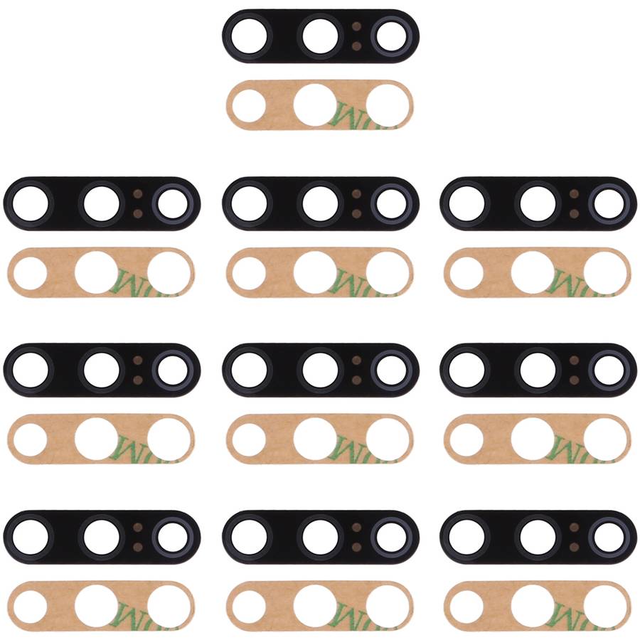 10 PCS Back Camera Lens & Adhesive for Xiaomi Mi 9 SE(Black)