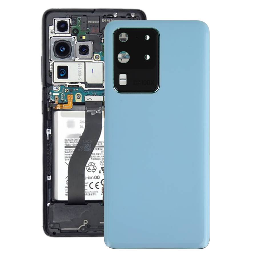 For Samsung Galaxy S20 Ultra Battery Back Cover with Camera Lens Cover (Black)