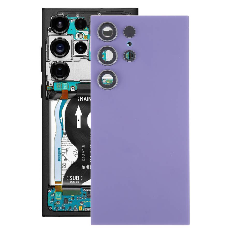 For Samsung Galaxy S24 Ultra SM-S928B OEM Battery Back Cover with Camera Lens Frame(Black)