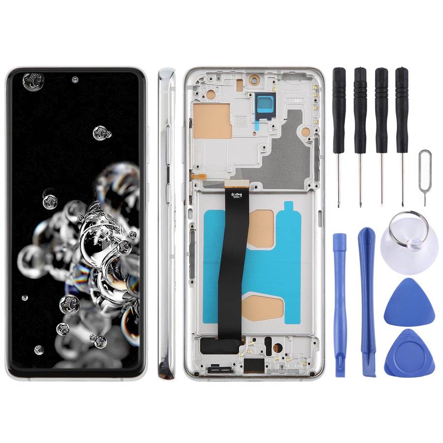 For Samsung Galaxy S20 Ultra SM-G988B 6.78 inch TFT LCD Screen Digitizer Full Assembly with Frame, N