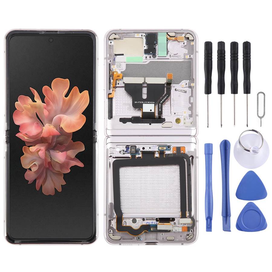For Samsung Galaxy Z Flip 5G SM-F707 LCD Screen Digitizer Full Assembly with Frame (Pink)