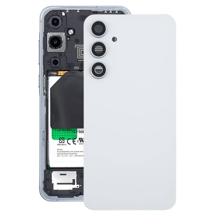 For Samsung Galaxy A55 SM-A556B OEM Battery Back Cover with Camera Lens Frame(Black)