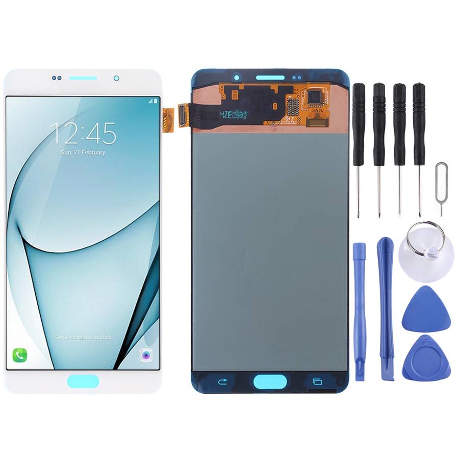 Original Super AMOLED LCD Screen for Galaxy A9 Pro (2016) / A910F Digitizer Full Assembly (Black)
