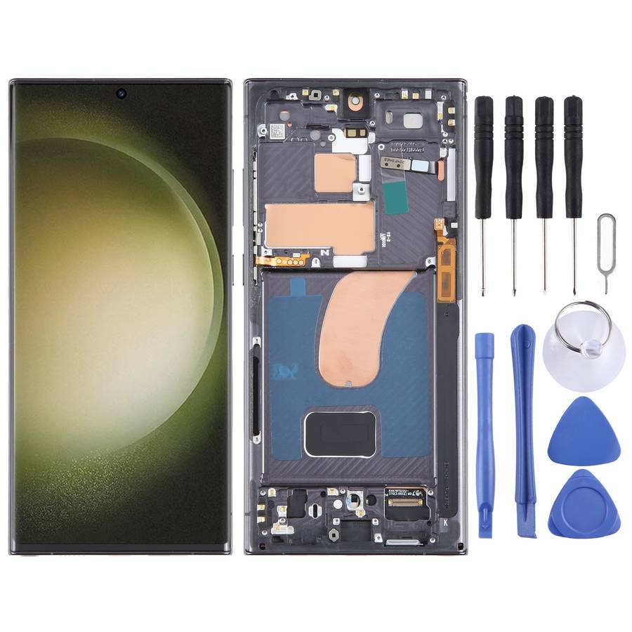 For Samsung Galaxy S23 Ultra 5G SM-S918U US Edition 6.78 inch OLED LCD Screen Digitizer Full Assembl