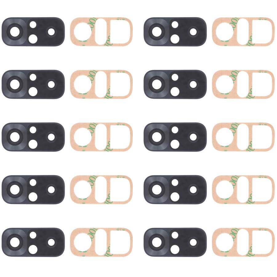 10 PCS Back Camera Lens for Xiaomi Redmi Note 10 4G M2101K7AI M2101K7AG(Silver)