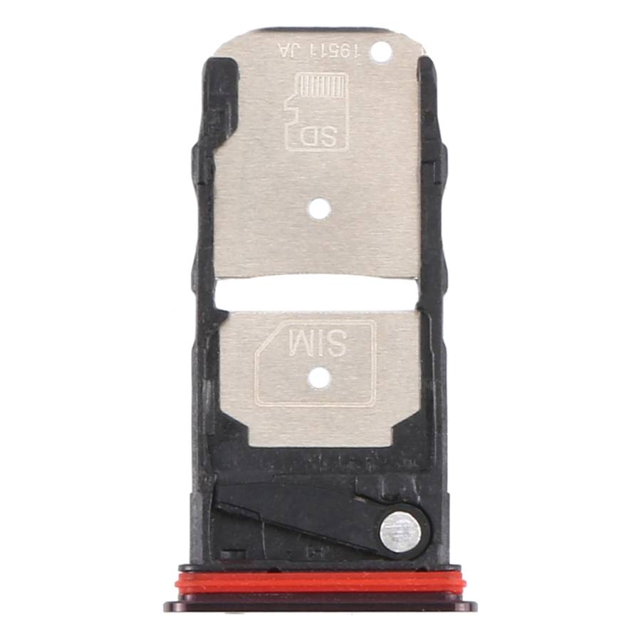 SIM Card Tray + Micro SD Card Tray for Motorola Moto Edge+ (Black)