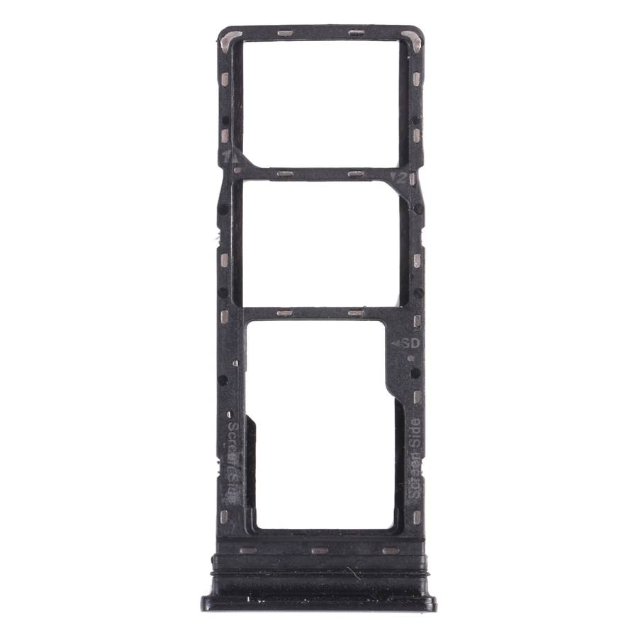 For infinix Smart 5 X657 X657C SIM Card Tray + SIM Card Tray + Micro SD Card Tray (Black)