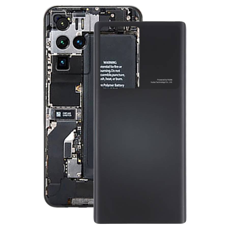 Glass Battery Back Cover for ZTE Nubia Z30 Pro(Silver)