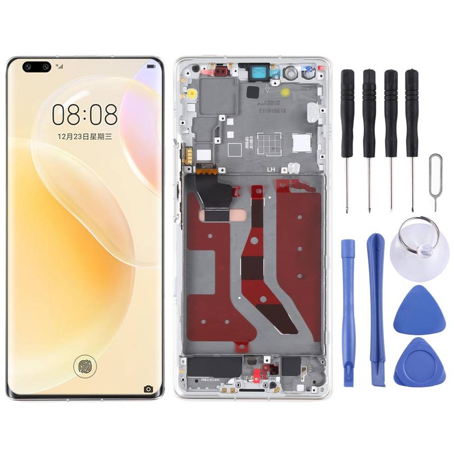 Original OLED LCD Screen for Huawei Nova 8 Pro 5G Digitizer Full Assembly With Frame(Black)