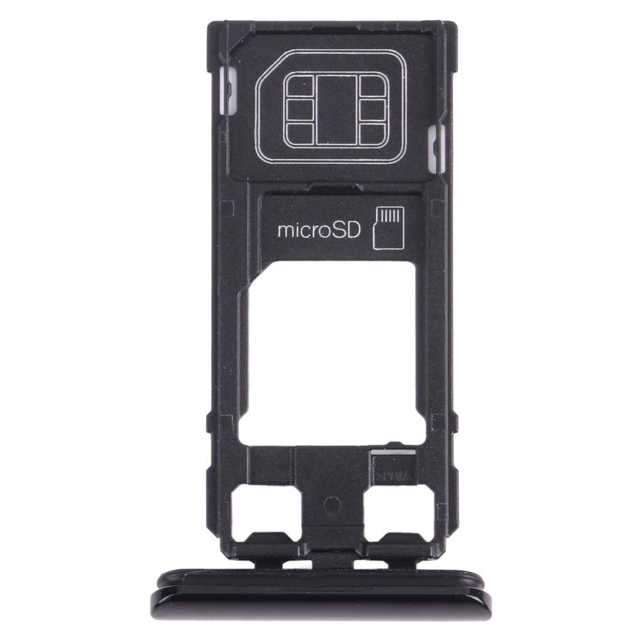 SIM Card Tray + Micro SD Card Tray for Sony Xperia 1 / Xperia XZ4 (Black)