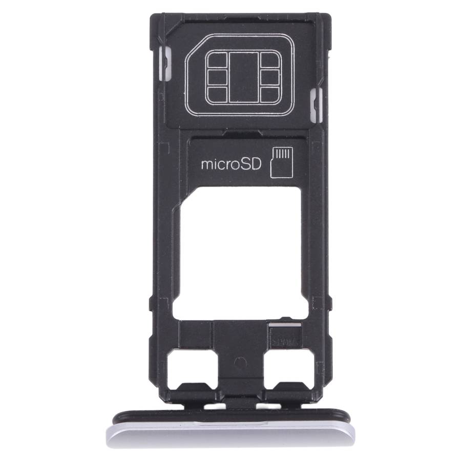 SIM Card Tray + Micro SD Card Tray for Sony Xperia 1 / Xperia XZ4 (Black)