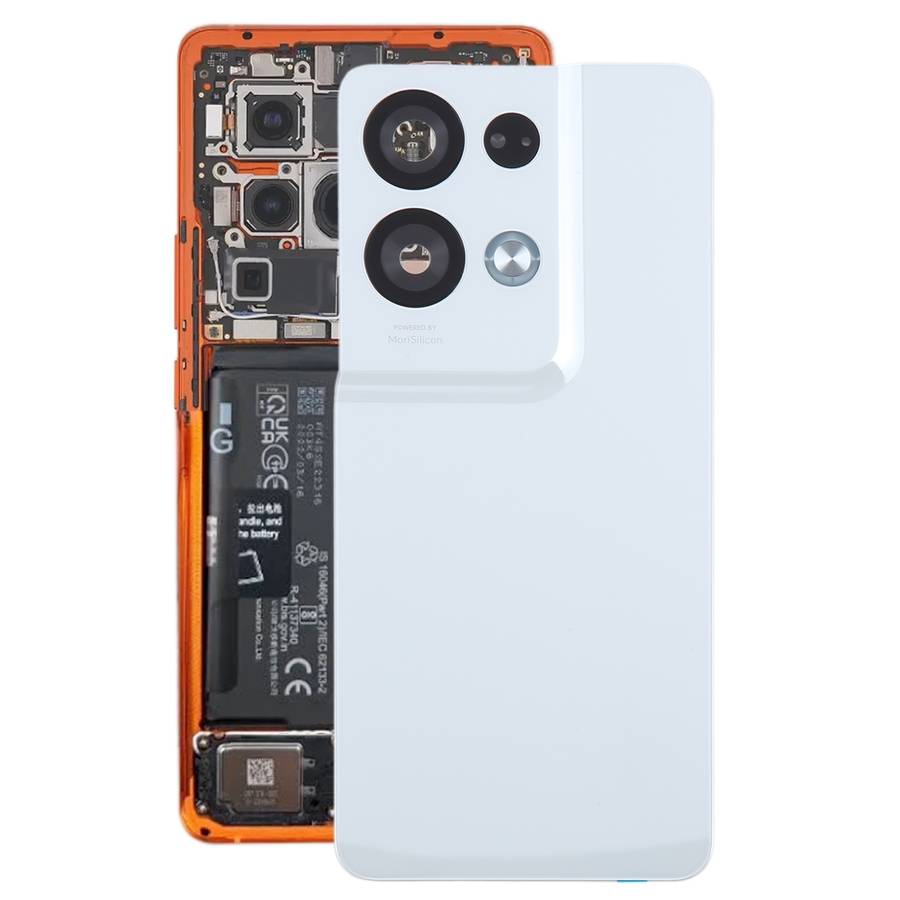 For OPPO Reno8 Pro+ Original Battery Back Cover with Camera Lens Cover(Black)