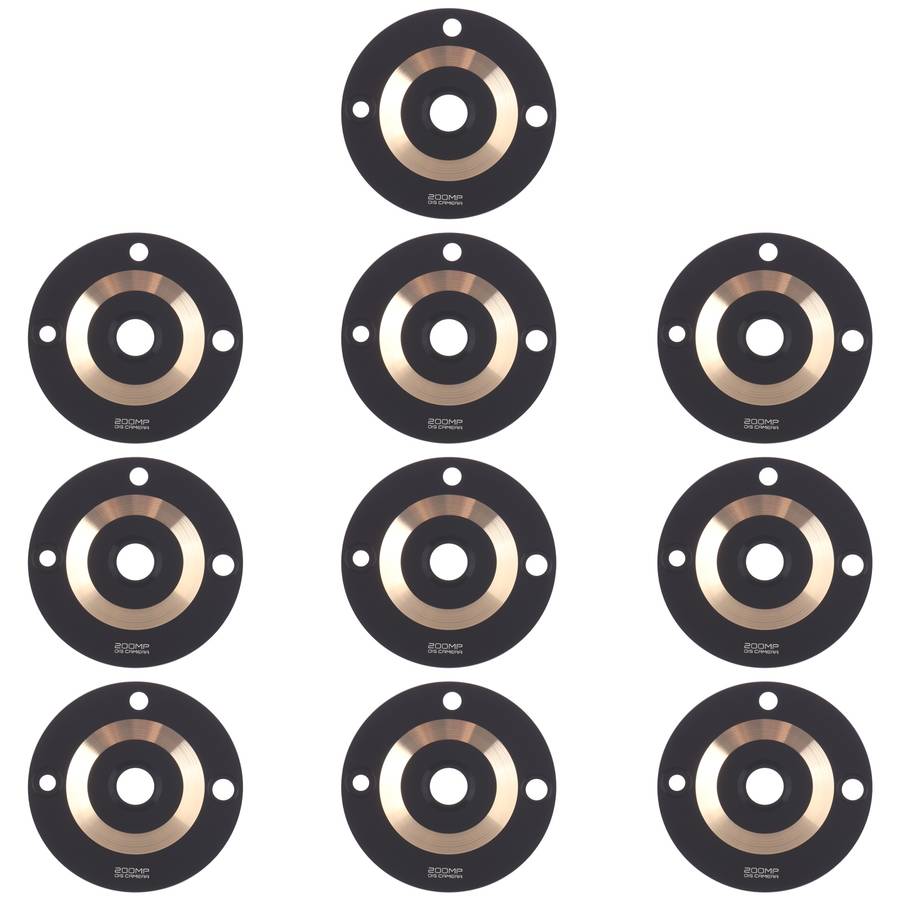 10 PCS Back Camera Lens for Realme 11 Pro+ (Black)